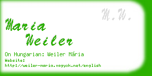 maria weiler business card